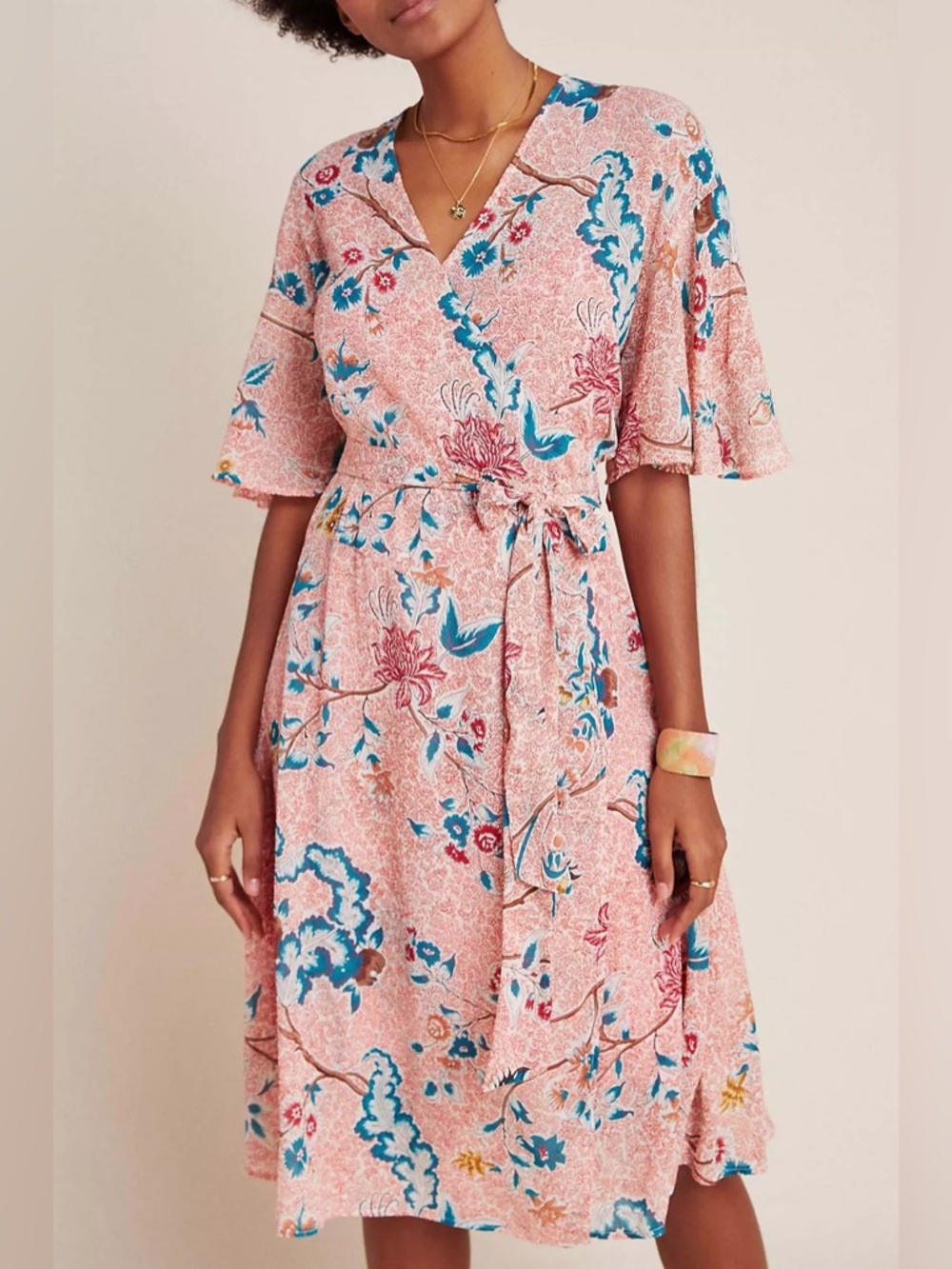 Maeve Anthropologie Maeve Adelaide Wrap Midi Dress Size Small Petite